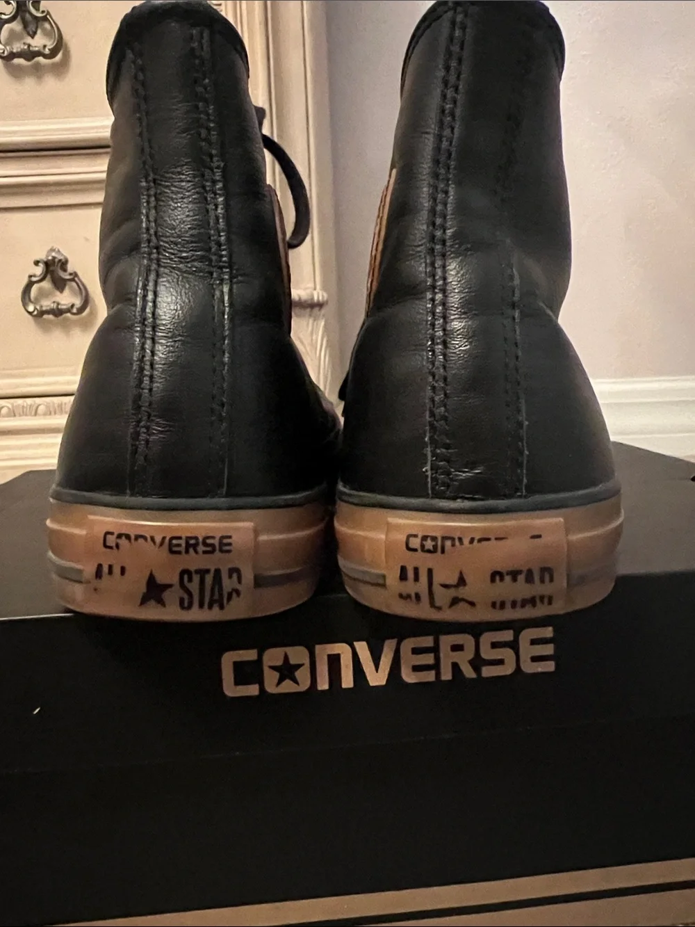 Unisex Converse Chuck Taylor All Star HighTops sz men’s 9/womens 11 🖤🤎 - Picture 7 of 12